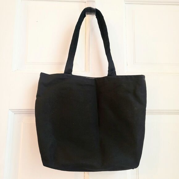 Vintage Handmade Bag Elephant Embroidered Purse Tote Black Cute - Picture 2 of 5